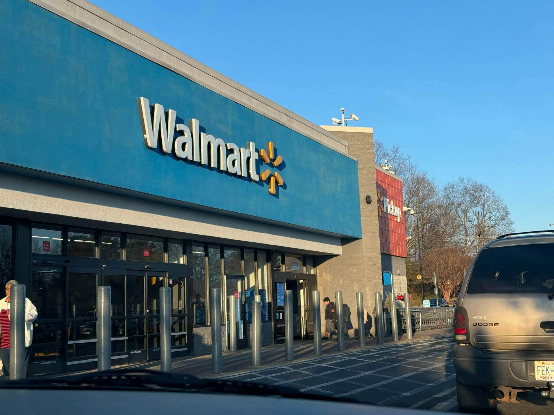 exterior of Walmart Store