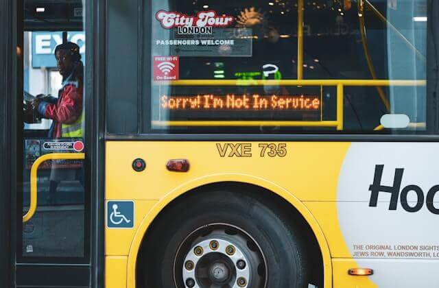 reduction in bus services