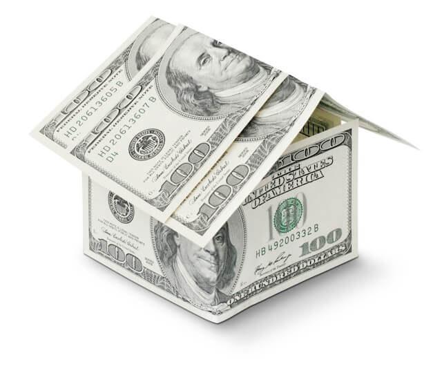 cash in shape of house