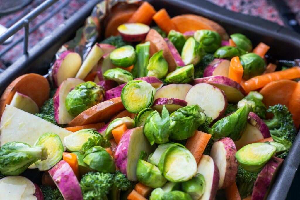 batc cooking vegetables for meals