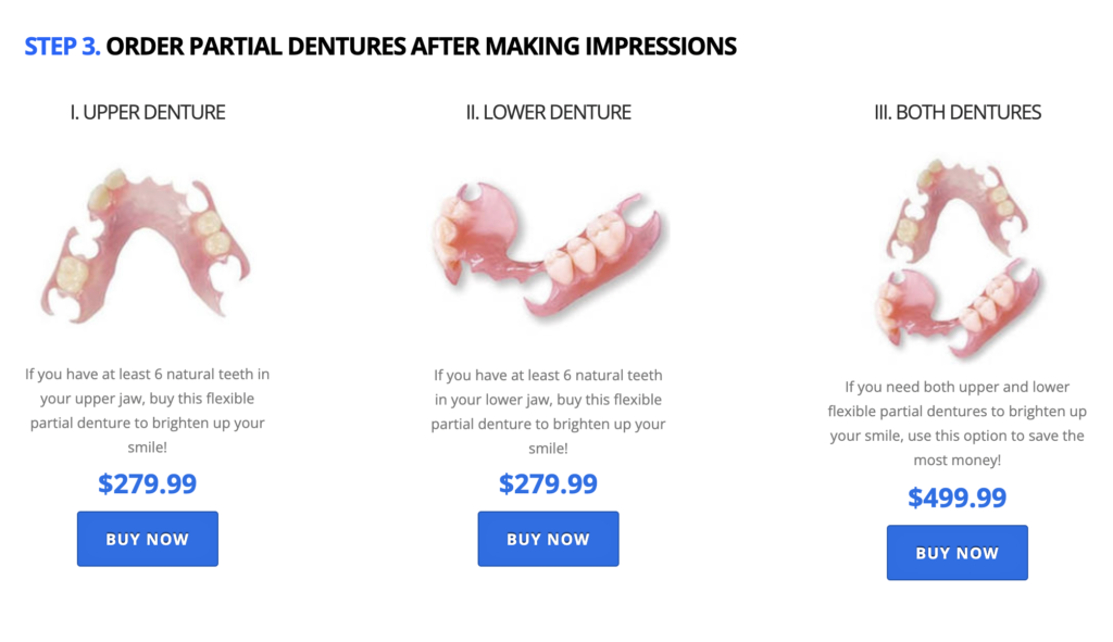 Online dentures from Low-Priced Flexible Dentures.