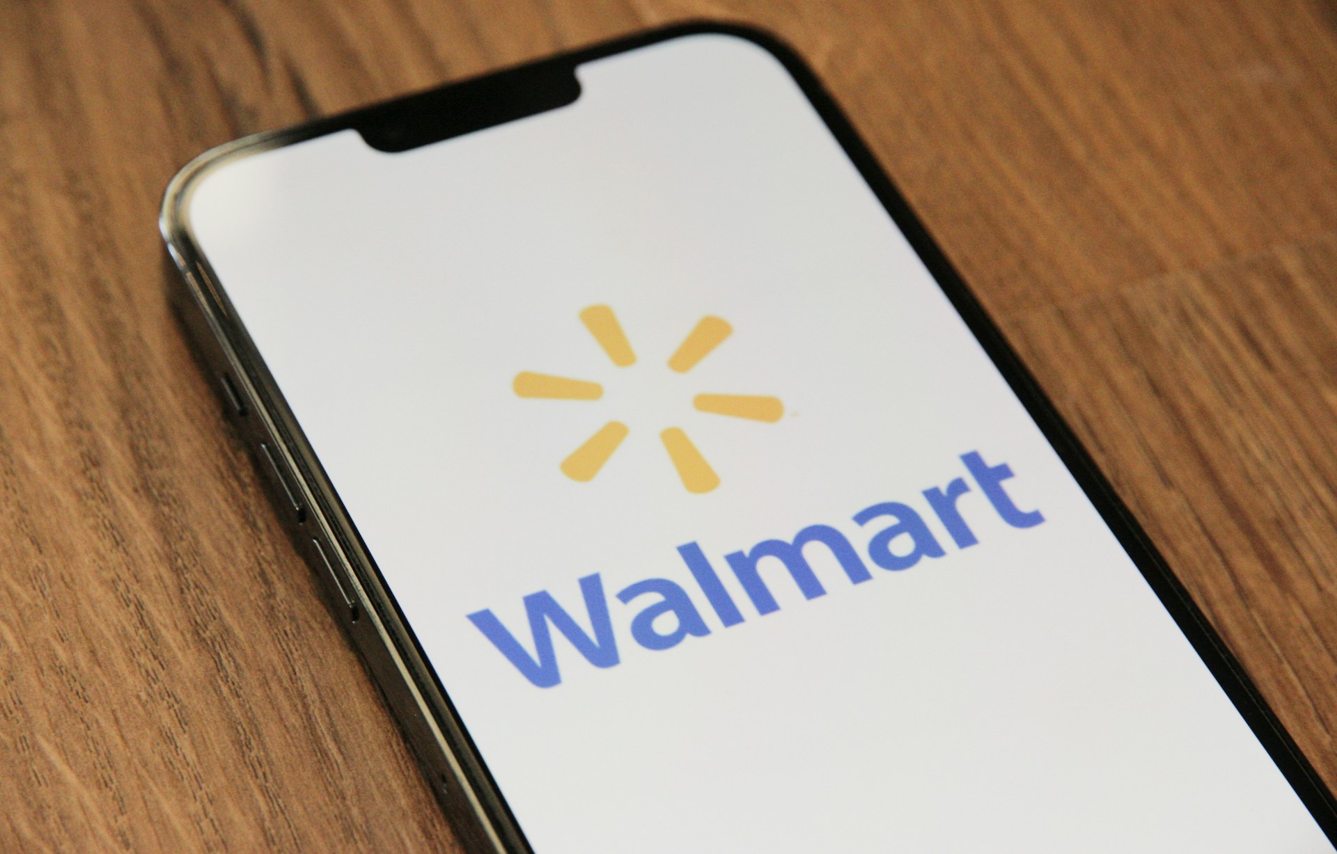 Walmart app on phone