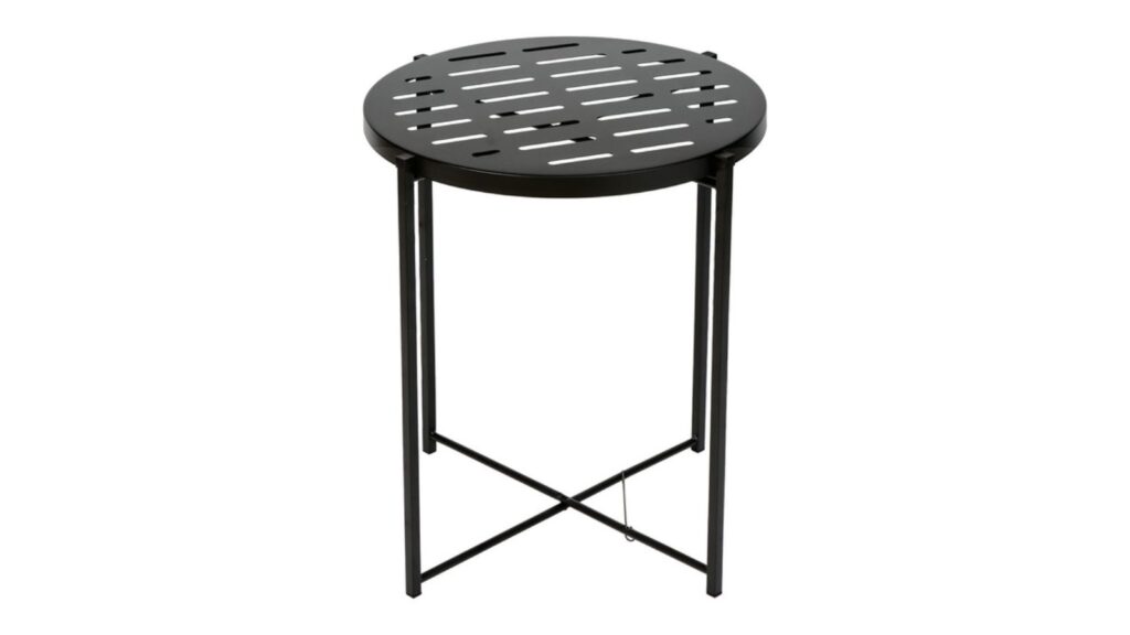metal side table