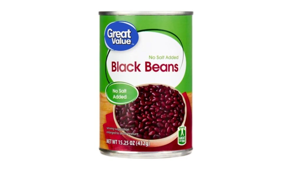 no added salt black beans
