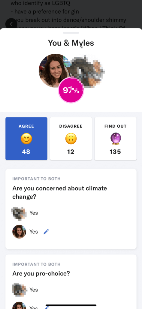 OkCupid review questions to fill out profile.