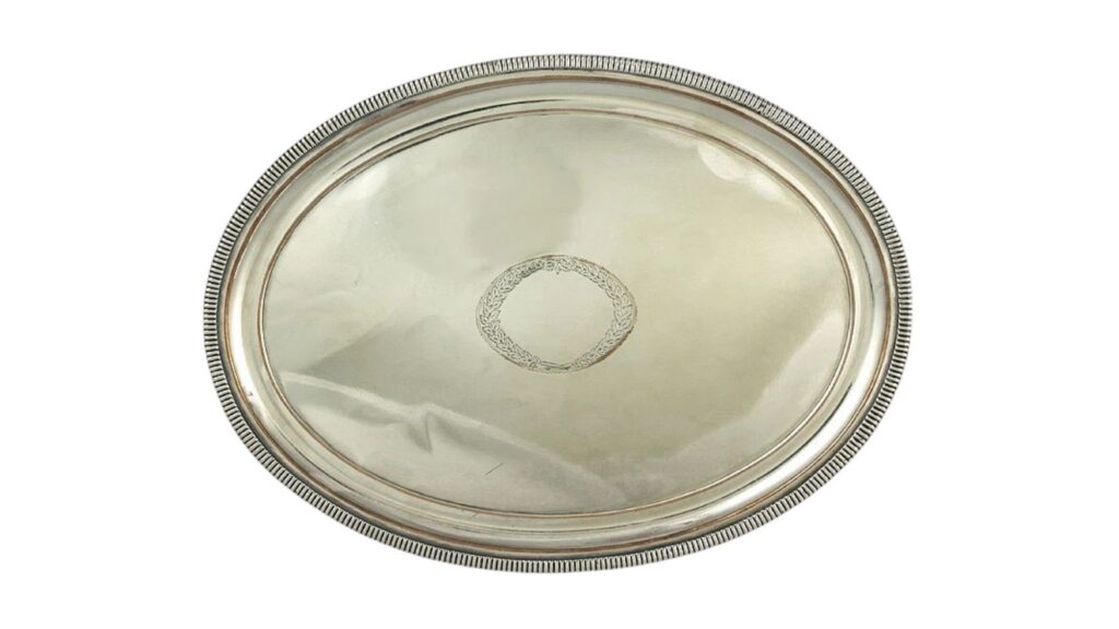 old silver plate tray