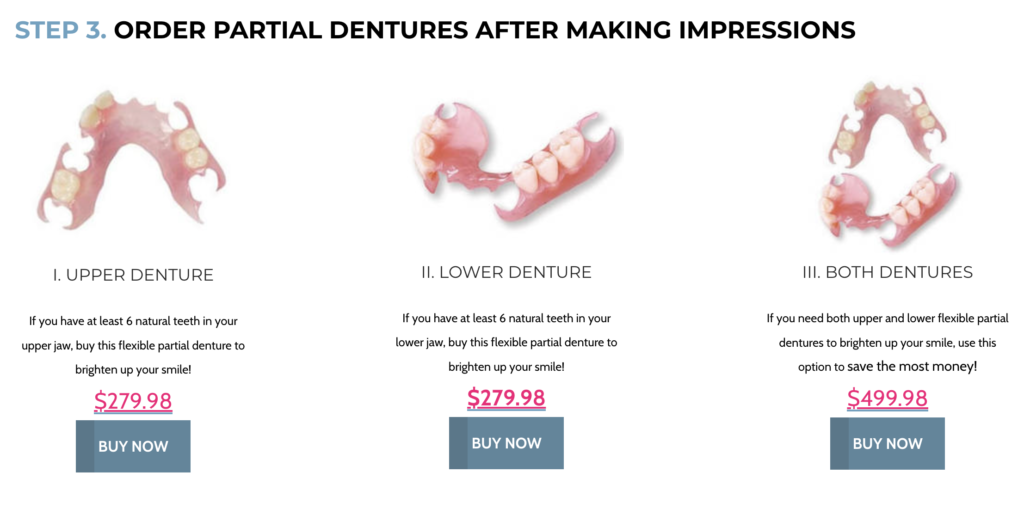 Online dentures from Online Denture Smile.