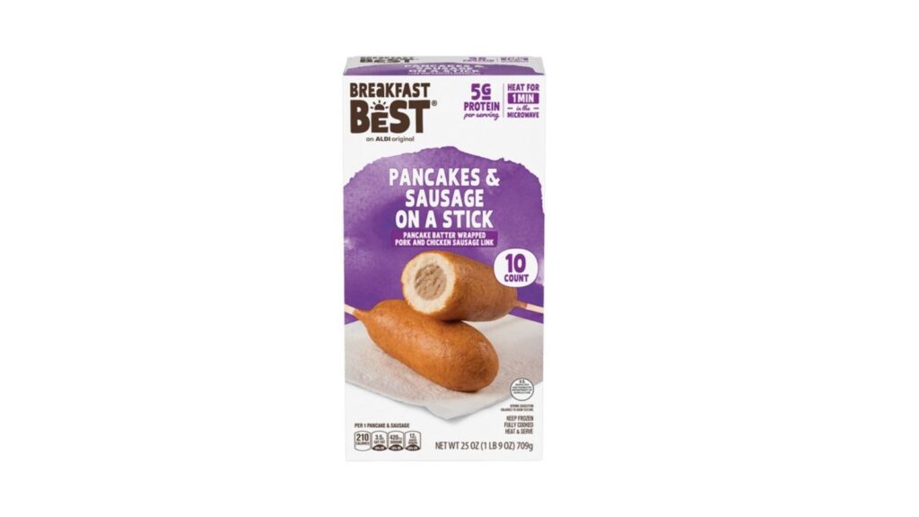 pancake and sausage on a stick