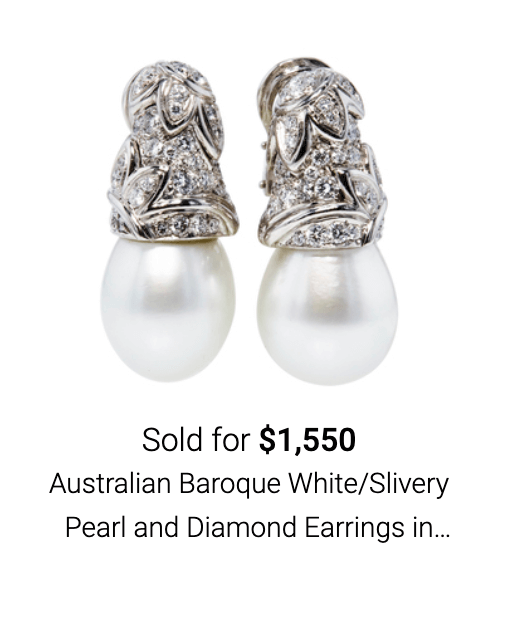 Pearl and diamond earrings Diamond bridal set Diamond engagement ring sold at jewelry auction online.