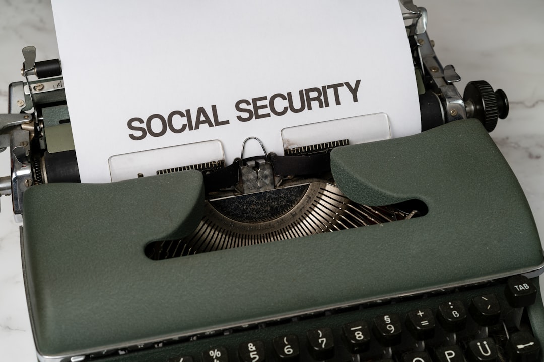 social security typed on paper