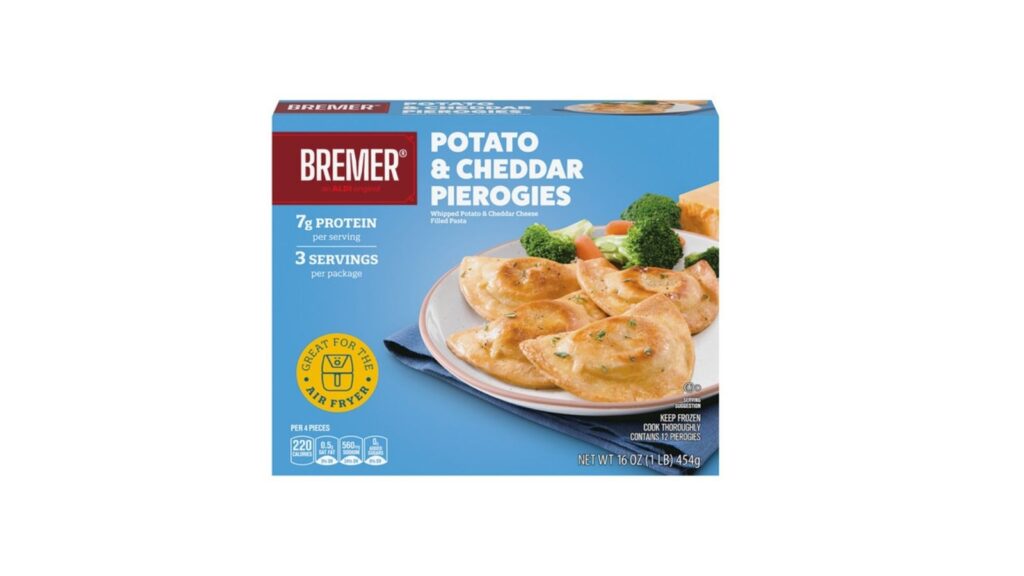 potato and cheddar pierogies