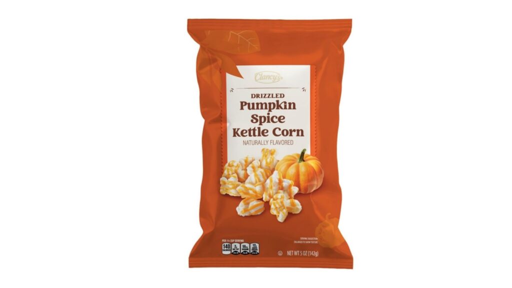 pumpkin spice drizzled kettle corn
