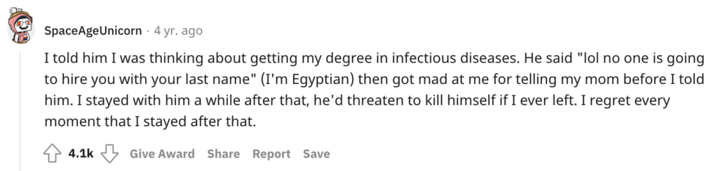 Reddit story about infectious disease student falling out of love .