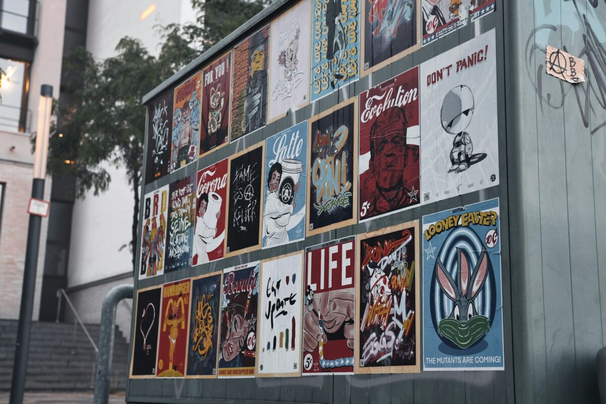 posters on wall