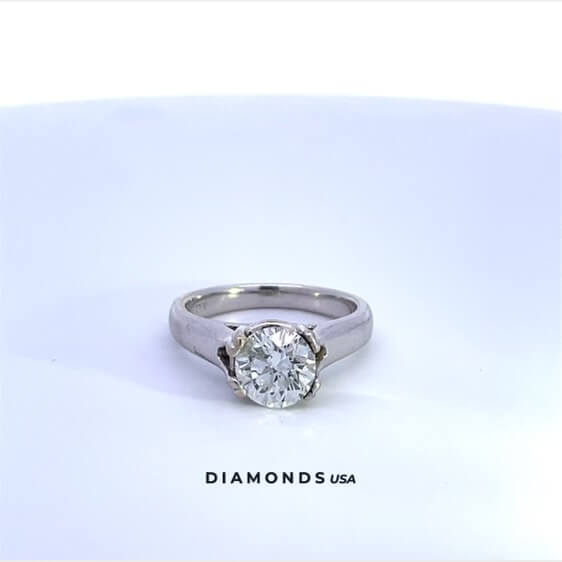 1.72ct. Round brilliant J SI2 diamond ring sold to Diamonds USA.