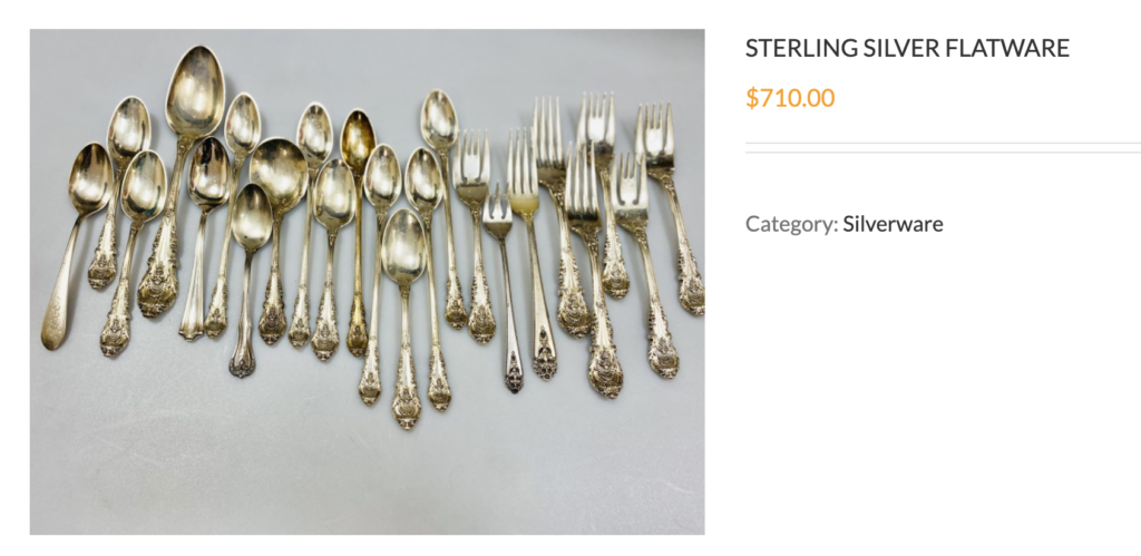 Sterling silver flatware sale on CashforSilverUSA.