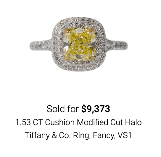 Mid-range engagement ring example if you want to sell Tiffany jewelry.
