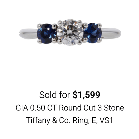 Low-end engagement ring example if you want to sell Tiffany jewelry.