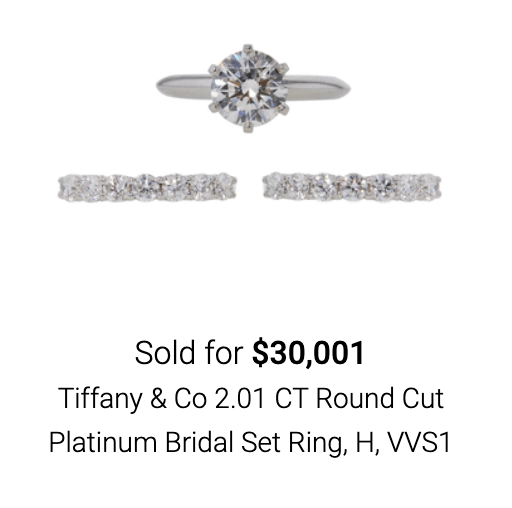 High-end engagement ring set if you want to sell Tiffany jewelry.