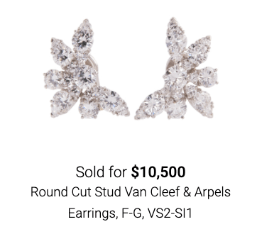 Van Cleef diamond stud earrings.