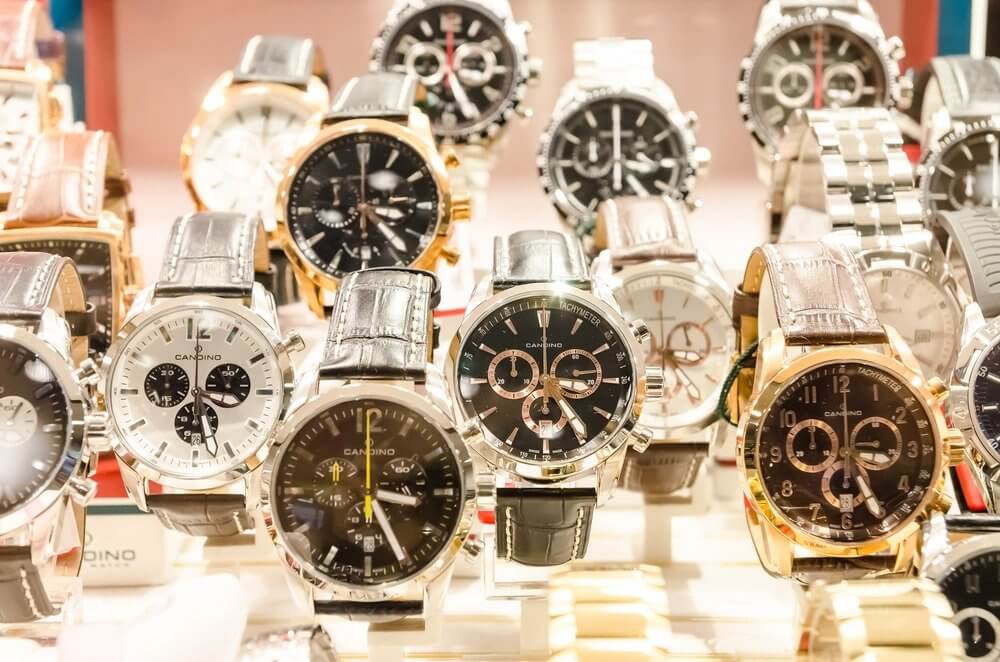 Variety of watches for sale.