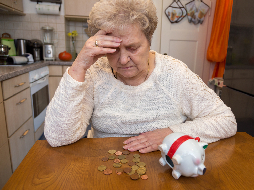 pensioner worried about money