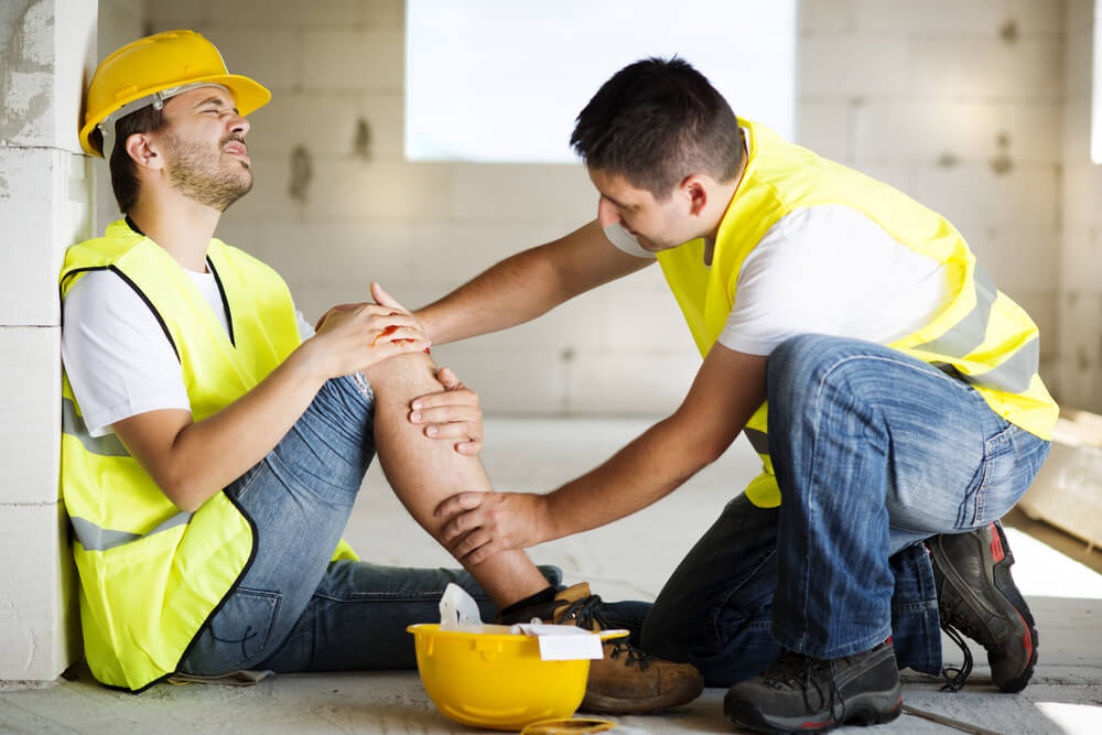 injured construction worker