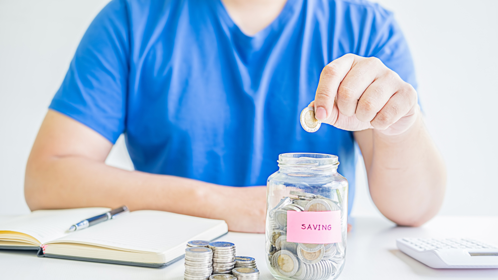 man with savings