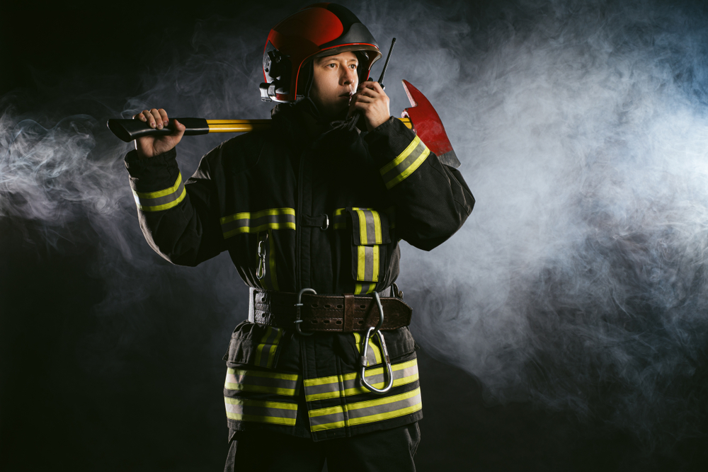 fireman at work