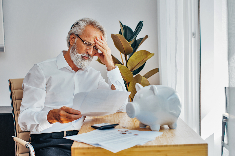 senior worried about savings