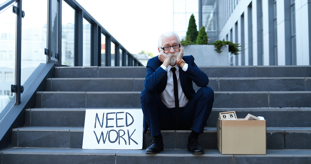 older person looking for a job