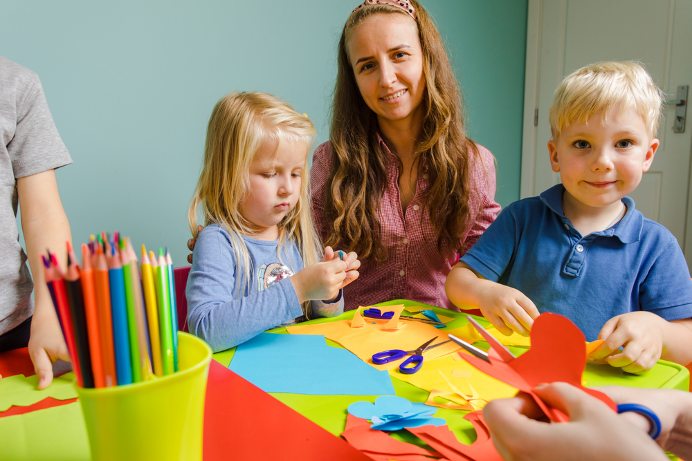 happy children at childcare