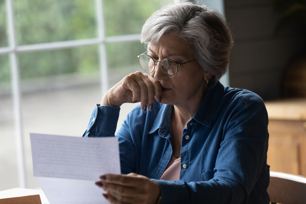 worried older woman