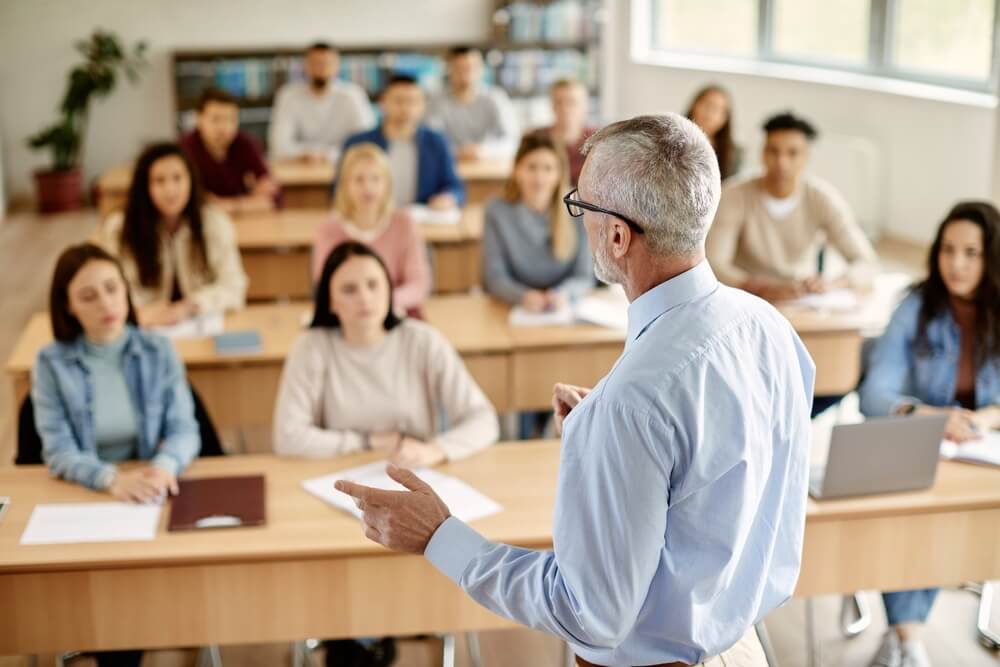 mature professor working