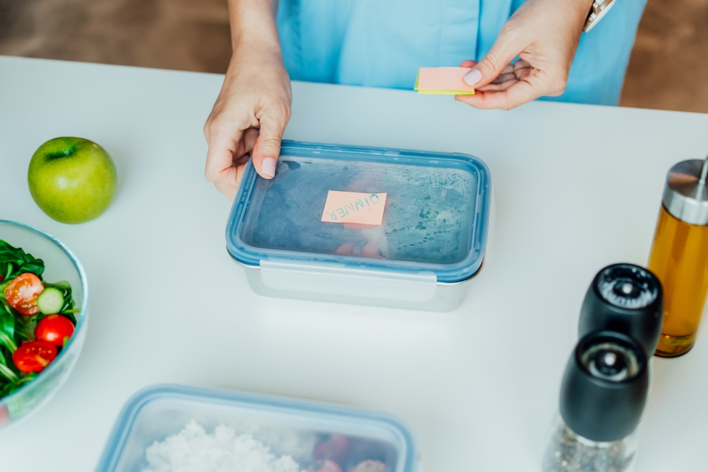 portioning food for fridge