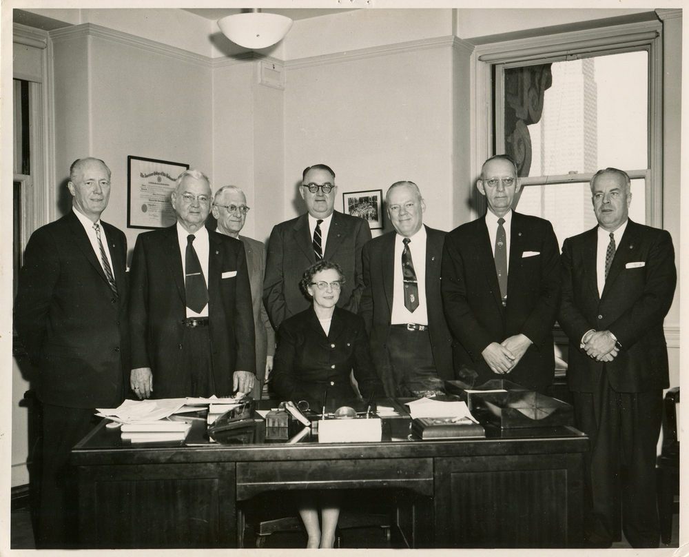 photo of people at work in 1950