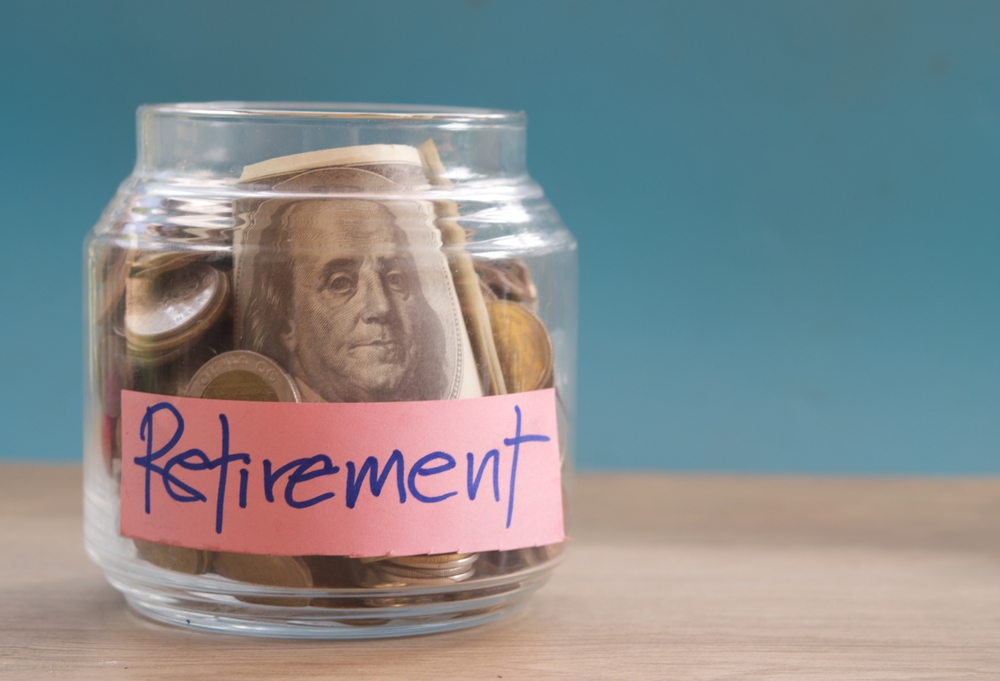 retirement savings in jar