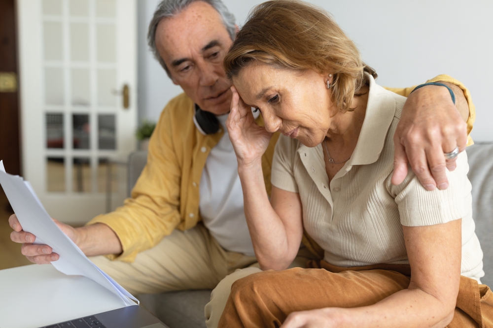 elderly couple worried about social security
