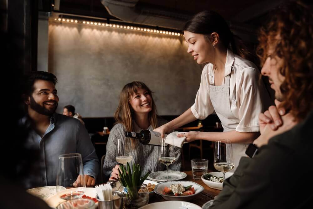 waitress working in restaurant