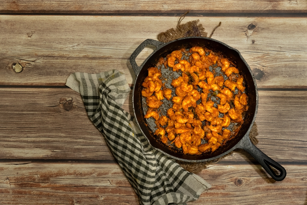 cooking in cast iiron pan