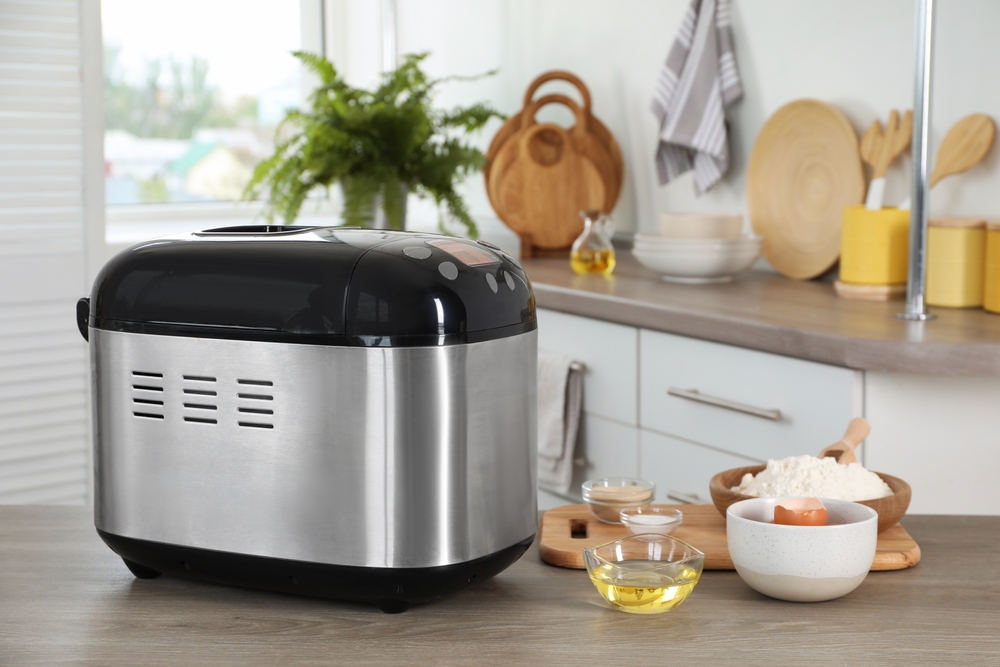 breadmaker on a kitchen surface