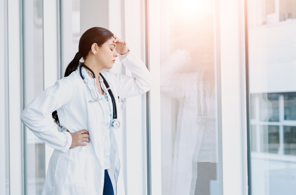 stressed Physician at work