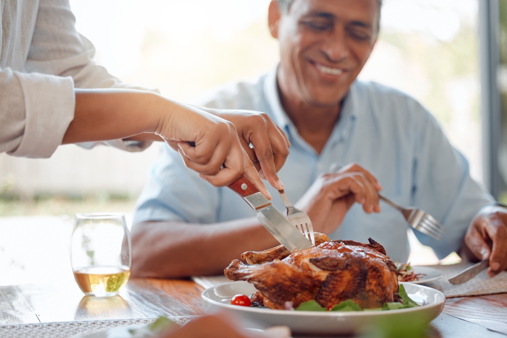 carving a chicken