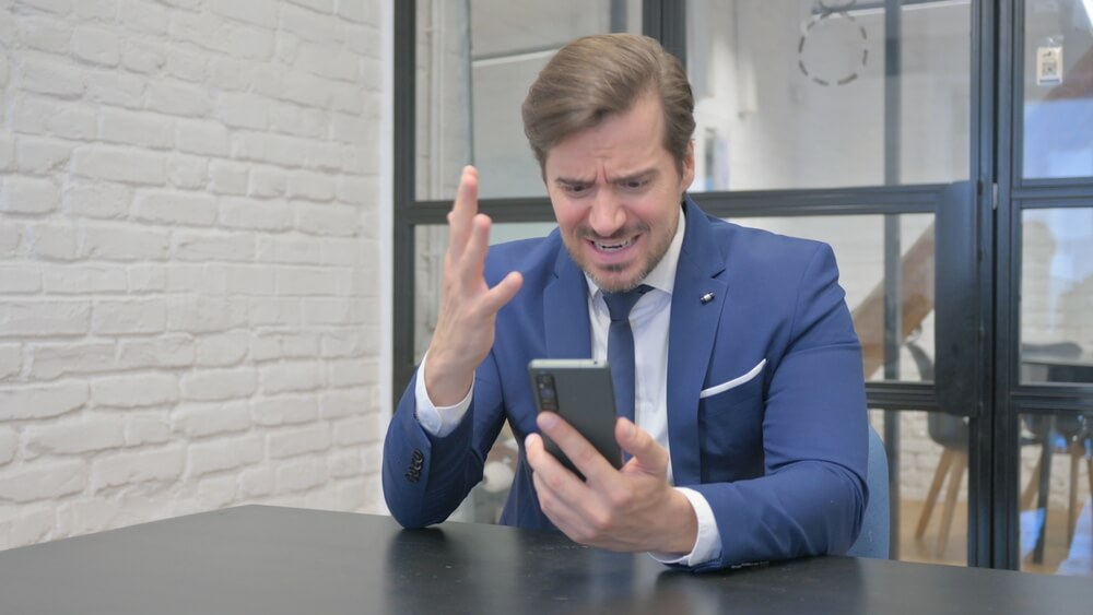 stressed rich businessman