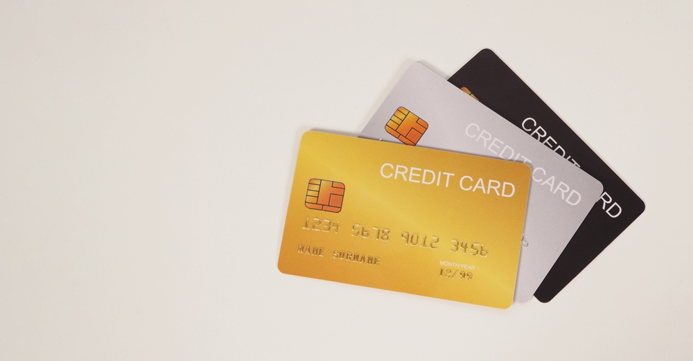 three credit cards