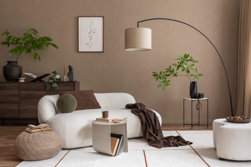 Stylish,Scandinavian,Lounge.,Scandinavian-style,Living,Room,Featuring,Sleek,Furniture,And