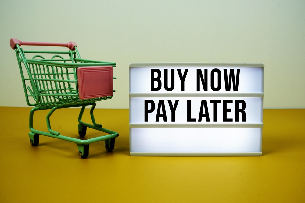buy now pay later and shopping trolley