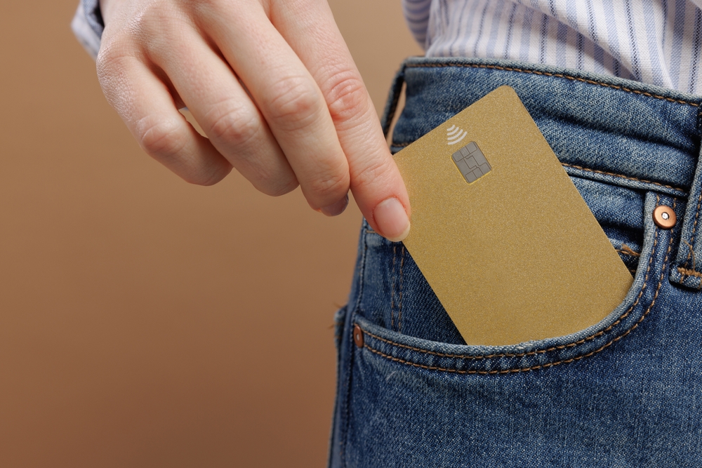 close up of credit card