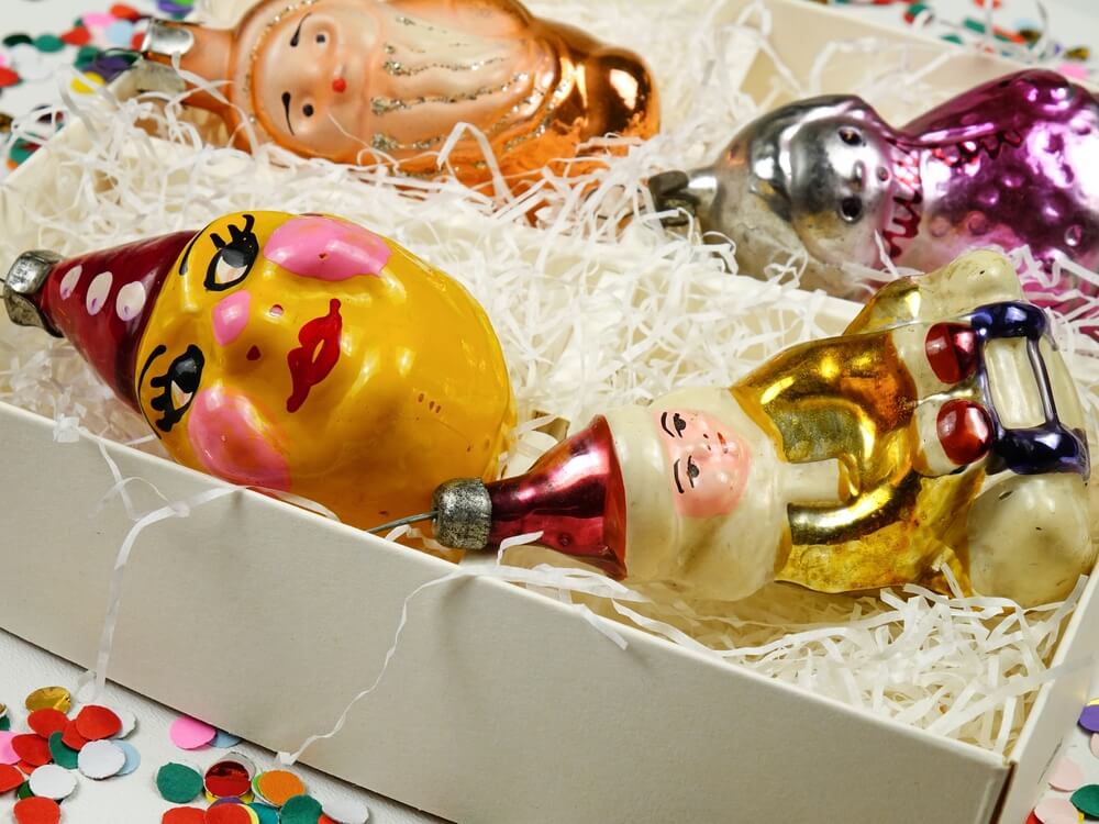 vintage Christmas tree decorations