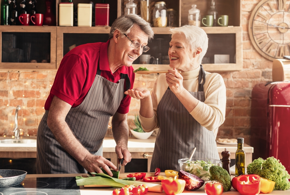 older people cooking